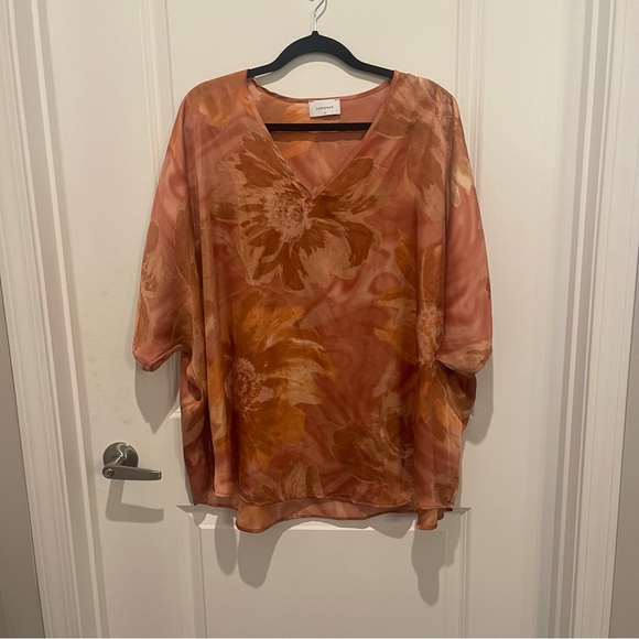 Boutique Adrienne v neck short sleeve tunic top Medium - Picture 4 of 7